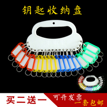 Thickened 4MM plastic key plate keychain metal key ring key plate can be marked key card key ring