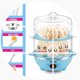 nồi hấp 2 tầng bằng điện Máy hấp trứng đa chức năng Máy đánh trứng phòng ngủ sinh viên chống khô tạo tác hấp trứng nhà quạt trứng bánh tart ăn sáng - Nồi trứng nồi hấp nhỏ