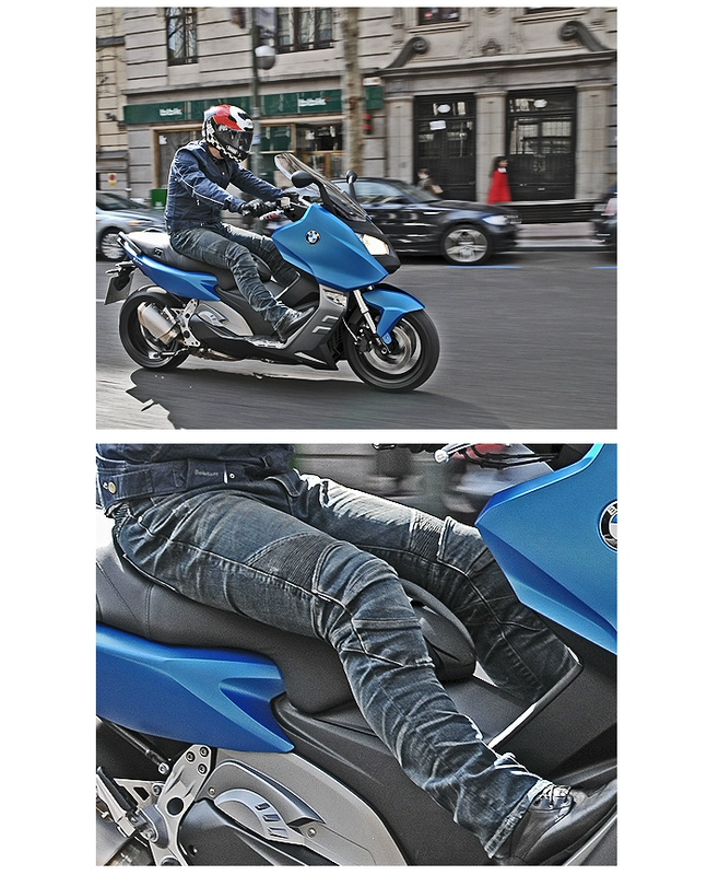 Đầu máy đua xe hiệp sĩ thẳng giản dị quần jeans chống rơi quần off-road đua xe máy - Xe máy Rider thiết bị