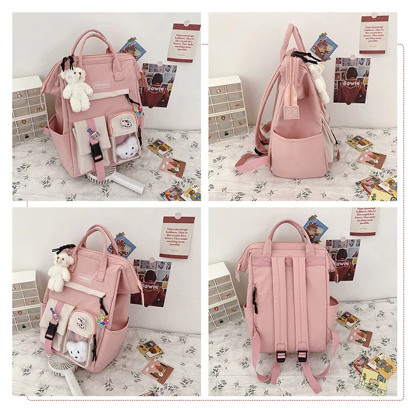 [2022 Рюкзак для женщин Candy Color ноутбук милый каваи]