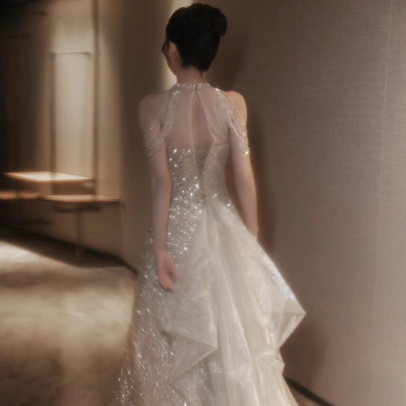 Evening dress, advanced elite skirt, wedding dress, high-quality style, french style Evening dress, advanced elite skirt, wedding dress, high-quality style, french style
