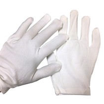 Pure Cotton Operating White Gloves Thick-style Rao Etiquette Reception Essay Playing Pan Beads A pack of 12 Double for a double price