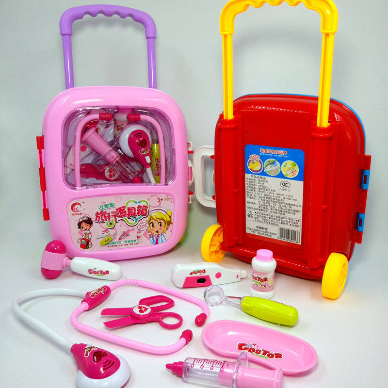 Baby children doctor toy set Little nurse injection girl Dress up house wine Medical box simulation stethoscope boy