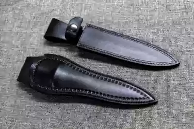 Qingfeng handmade leather goods Tibetan Feng 2 holster hand sewing knife cover scabbard