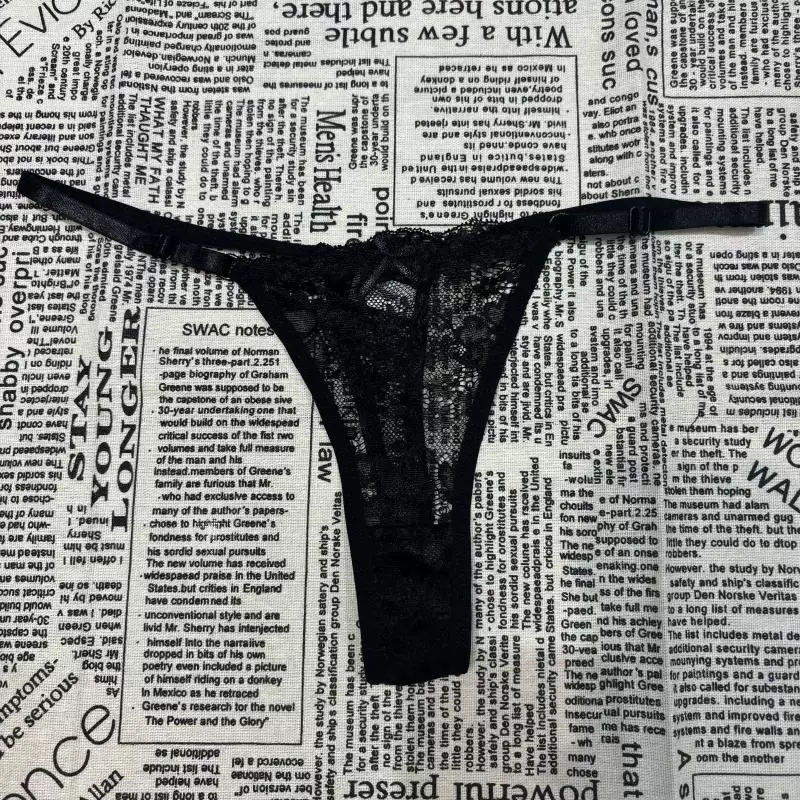 Регулируемый пояс, прозрачное нижнее белье, кружевные sexy штаны, европейский стиль, на эластичной ленте, тонкий ремешок, плюс-сайз