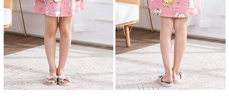 Bộ đồ ngủ nữ cotton XL mùa hè lỏng lẻo phiên bản Hàn Quốc phiên bản dài của áo ngắn tay mùa xuân và mùa thu dễ thương gợi cảm váy thiết kế cao cấp