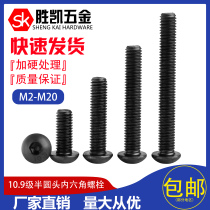 Class 10 9 semi-round head hexagon socket screw mushroom head pan head hexagon socket Bolt M3M4M5M6M8M10M12