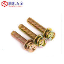 Color zinc cross with cushion screw round head pan head pan head three combination screw combination screw M3 M4 M5 M6