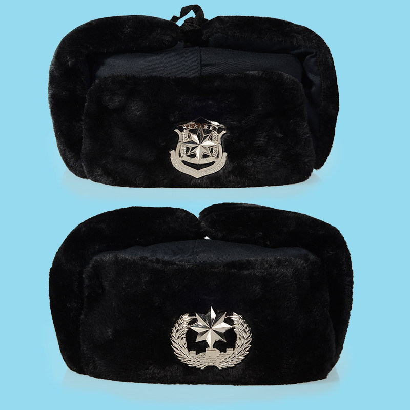 Thickened cold-proof Lei Feng hat Northeast hat security cotton hat winter warm hat men and women winter ear protection cotton wool hat property