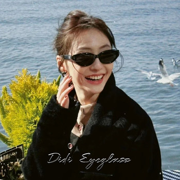 2025 New Korean Style Retro Gm Cat-Eye Sunglasses for Women, Trendy for Small Faces, Fashionable and High-End Street Style ins Sunglasses