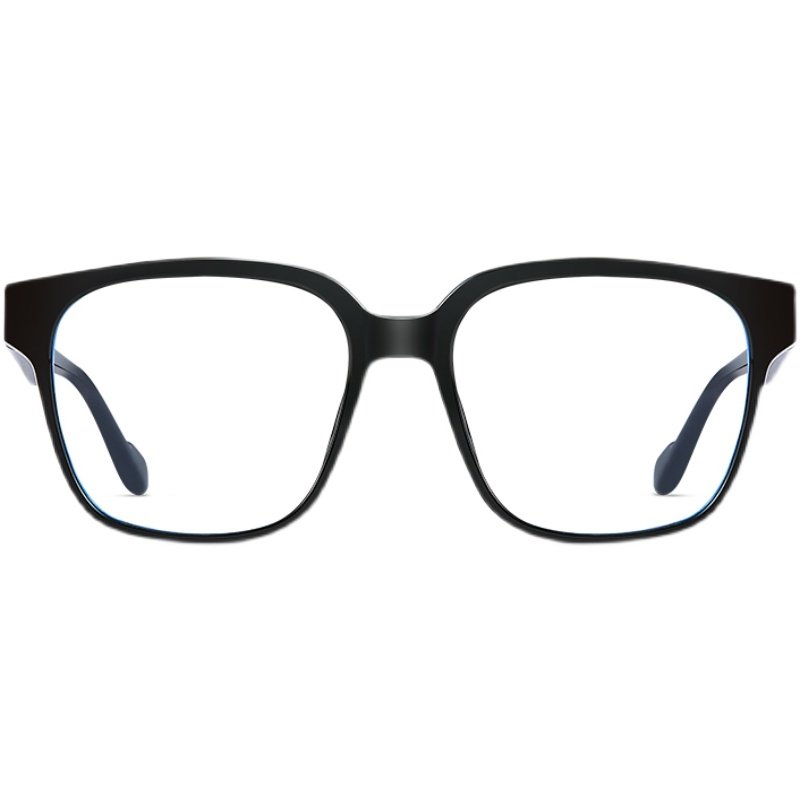 Retro Anti-Blue Light Black-Framed Glasses, a Makeup-Free Magic Tool for Big Faces, Slimming Square Frames, Can Be Fitted with Prescription Lenses, Trendy for Men