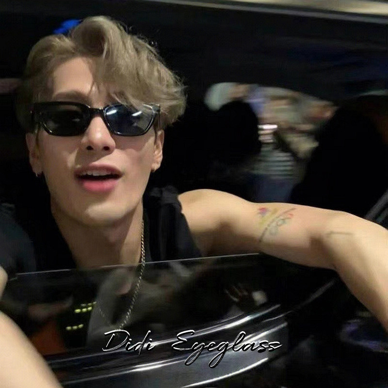 Jackson Wang Style Gm Sunglasses for Men, Trendy, Cool, Retro, Small Frame Cat-Eye Sunglasses with a High-End Feel, Street Style ins