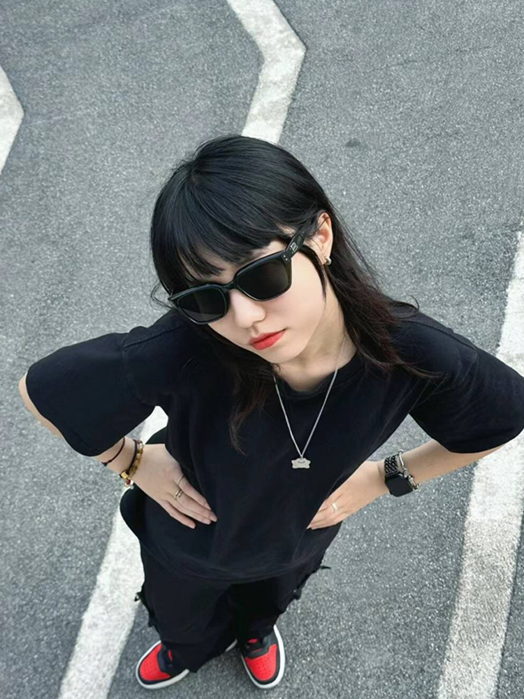 Zhang Ruoyun's Same Style Gm Sunglasses for Men, 2025 New Model, Uv Protection, Square, Cool Cat-Eye Sunglasses with a High-End Feel