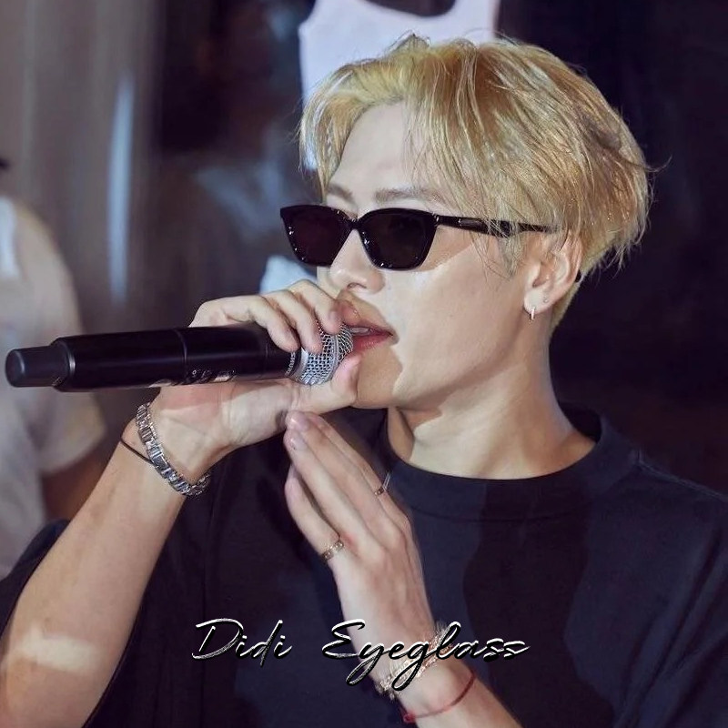 Jackson Wang Style Gm Sunglasses for Men, Trendy, Cool, Retro, Small Frame Cat-Eye Sunglasses with a High-End Feel, Street Style ins