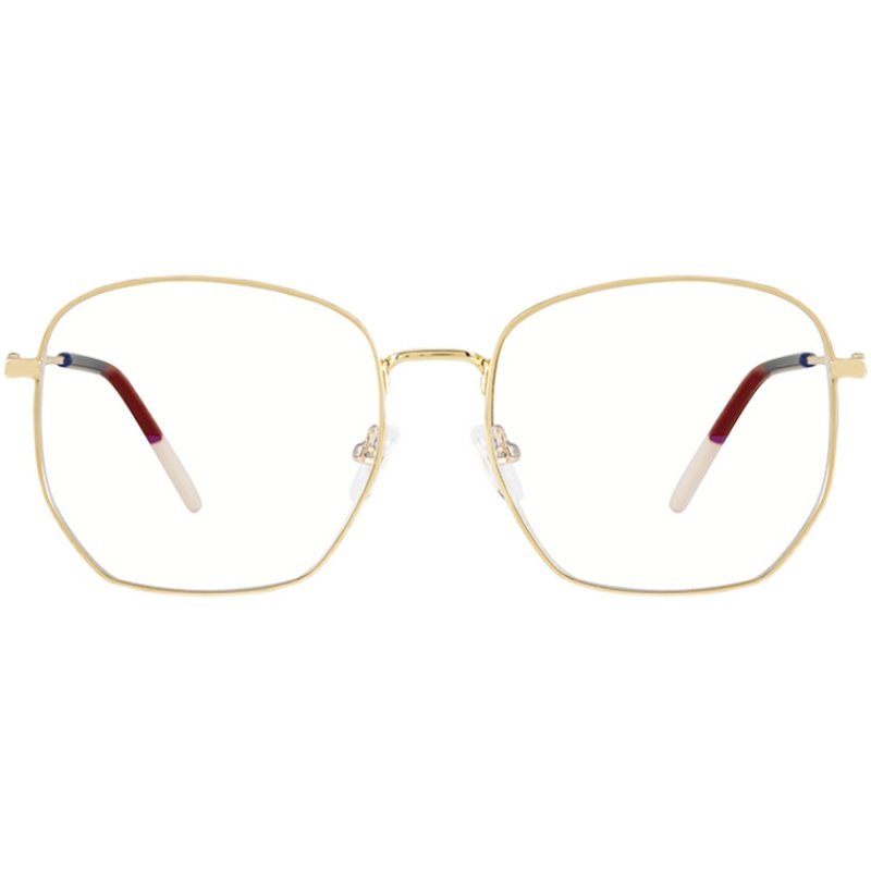 Xiaohongshu Style Plain Glasses for Nearsighted Women, Customizable Prescription, Blue Light Blocking, Ultra-Light Metal Decorative Eyeglass Frames for Men, Trendy