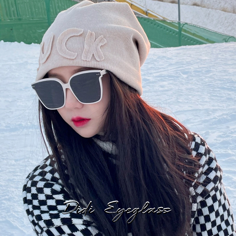 Korean Style Fashionable Square Frame Sunglasses for Women, High-End, Slimming for Large Faces, Uv Protection Sunglasses for Men, 2025 New Model