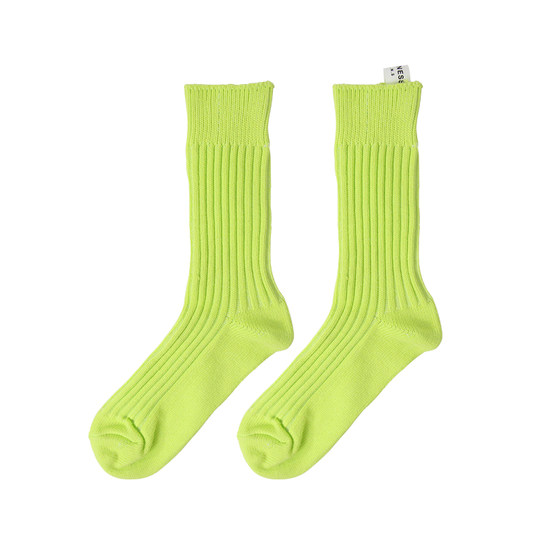 Popeye Shawn Yue's same solid color Japanese thick line long socks women's ins trend cityboy sports mid-calf socks