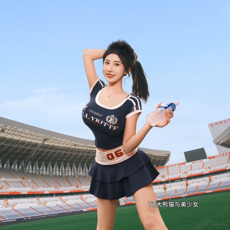 Football Girl American College Style Casual Sports Suit Women's Summer Sexy U-Neck Short-Sleeved Top A-Line Shorts Skirt Football Girl American College Style Casual Sports Suit Women's Summer Sexy U-Neck Short-Sleeved Top A-Line Shorts Skirt