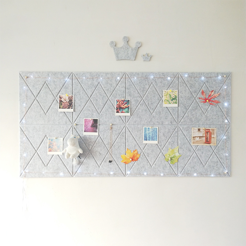 Punch-free photo wall Remain board Kindergarten felt wall stickup display board Living room TV background wall-Taobao