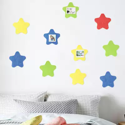 ins Nordic star felt message board Children's room Kindergarten layout Photo wall Wall decoration fresh and environmentally friendly