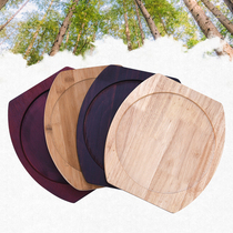 Heat Insulation Wood Mat Iron Plate Wooden Board Mat Grilling Stone Pan Wood Base Plate Baking Pan Base Plate Iron Plate Sand Pan Mat Anti-Burn Dining Mat
