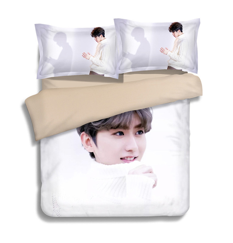 Để bản đồ tùy chỉnh chăn ngủ ký túc xá cho sinh viên Cai Xukun tấm rung với cùng một ngôi sao cá tính DIY giường bốn mảnh chăn ga gối đệm