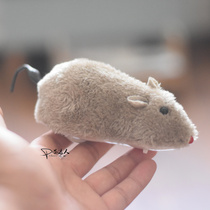 Cat toy realistic mouse with clockwork plush mouse kitten adult cat toy funny cat mouse little mouse can run