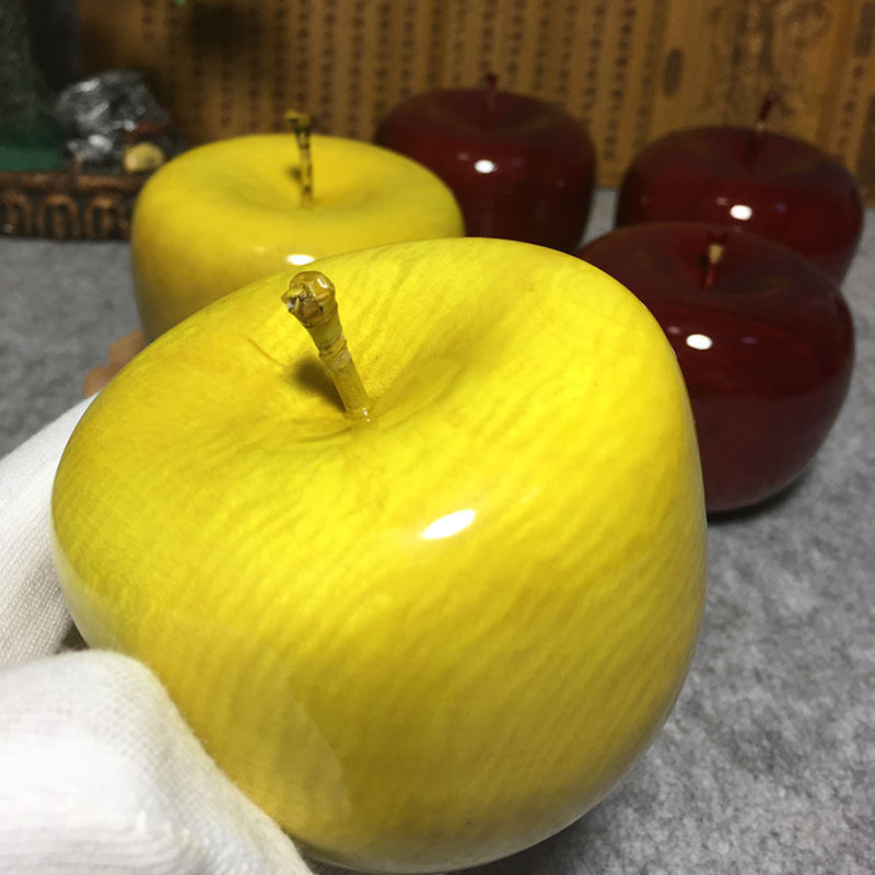 Red solid wood Christmas Christmas gifts Christmas Eve Gift set up swing piece Apple gold silk Nan