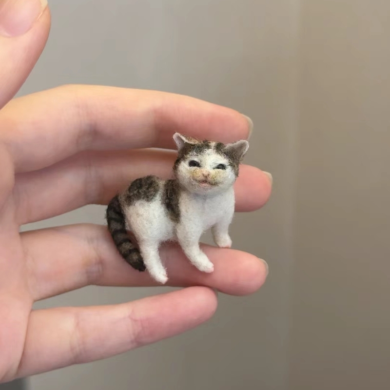 Evil Little Nose Felt Cat DIY Craft Kit Evil Little Nose Wool Felt