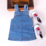 Универсальная осенняя джинсовая юбка, высококачественный джинсовый сарафан, джинсовое платье, платье-комбинация, детская одежда