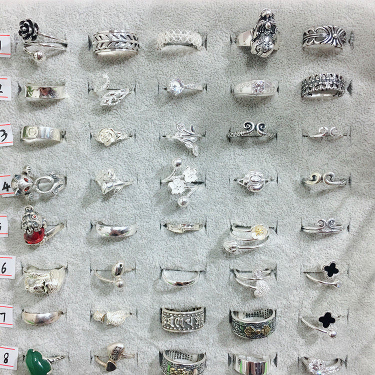 Pure silver foot silver ring pure silver fashion ring silver decorated live special film