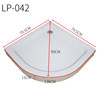 Fan-shaped shower room low basin base waterproof water-isolating partition shower curtain bathroom waterproof long arc deodorant and anti-blocking