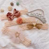 Hair band baby Net red Korean young summer princess birthday 100-day bow female full moon hair hoop baby hair accessories