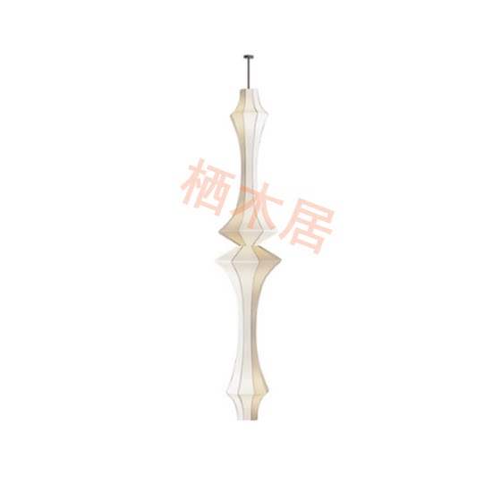 Japanese restaurant chandelier B&B bar long silk lighting wabi-sabi style bedroom floor lamp designer cream lamp