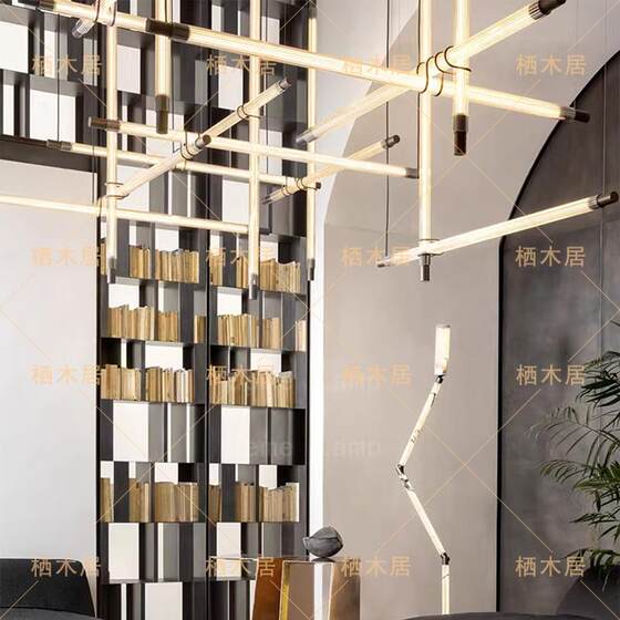 Replica Spyder Long Glass Chandelier Restaurant Hotel Lobby Designer Soft Furnishing Staircase Chandelier