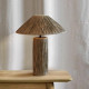Raffia Table Lamp Wabi-Sabi Style Japanese Vintage Bedside Bedroom Study Room Homestay Decorative Ambiance Retro Art Lamp