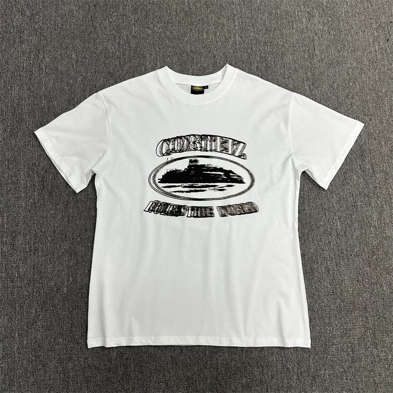 Corteiz Demon Island Phantom Phantom Frexion Ukdrill Cotton Cotton Loose Round Collar Drip Short Sleeve T-shirt
