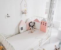 Nordic small house Baby bed circumference childlike baby small house shape cute fence backrest wall decoration