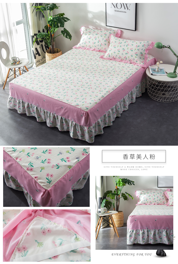 Giường váy đơn mảnh bông cotton Simmons giường đôi non-slip xù bảo vệ bìa mùa hè giải phóng mặt bằng khuyến mãi