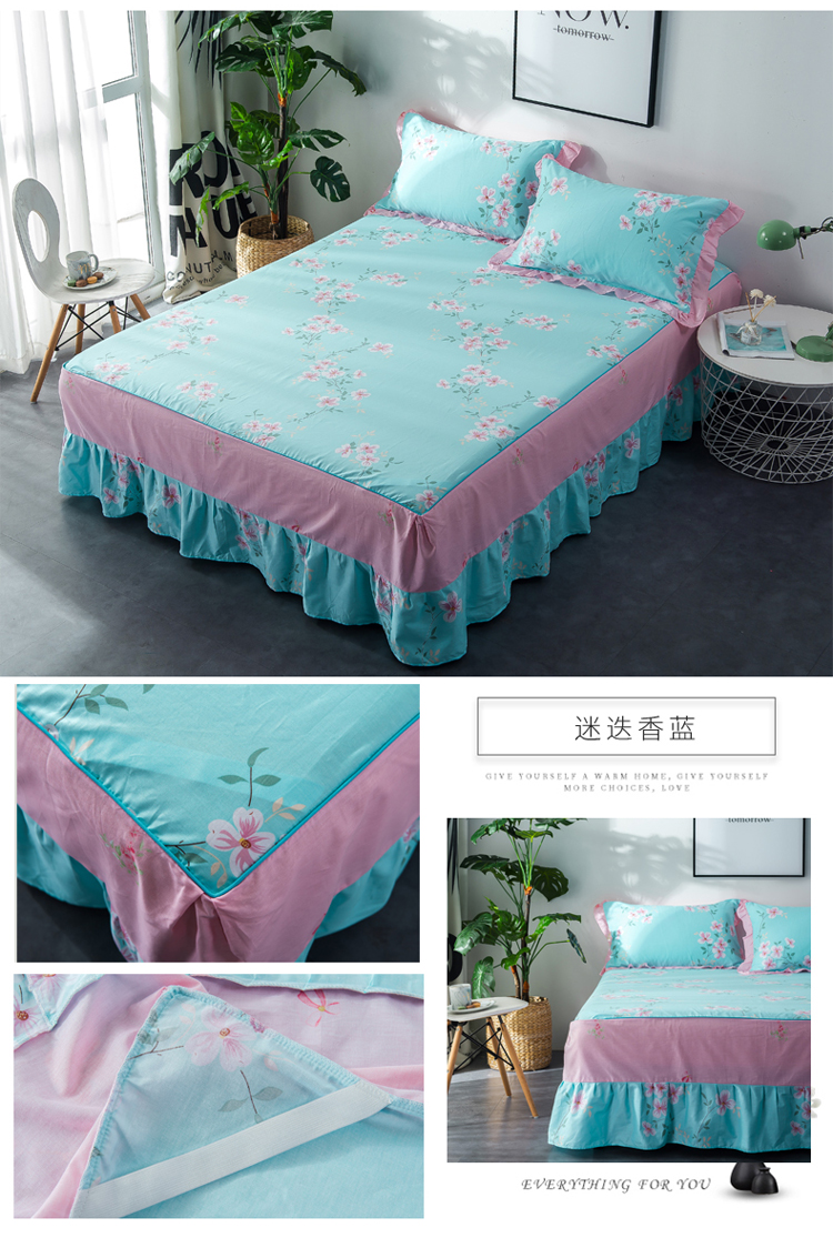 Giường váy đơn mảnh bông cotton Simmons giường đôi non-slip xù bảo vệ bìa mùa hè giải phóng mặt bằng khuyến mãi