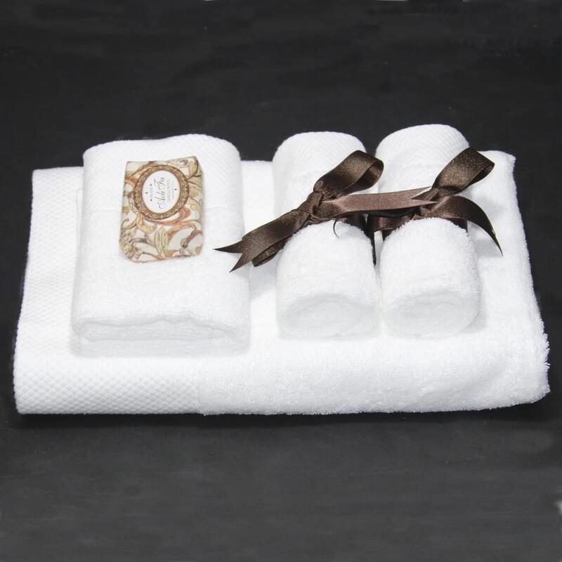 Exhibition Hall Small Square Scarf Ribbon Bath Towel Tie Towel Pure White Model Room Bathroom Soft Decoration Bathroom Cabinet Accessories Ornaments