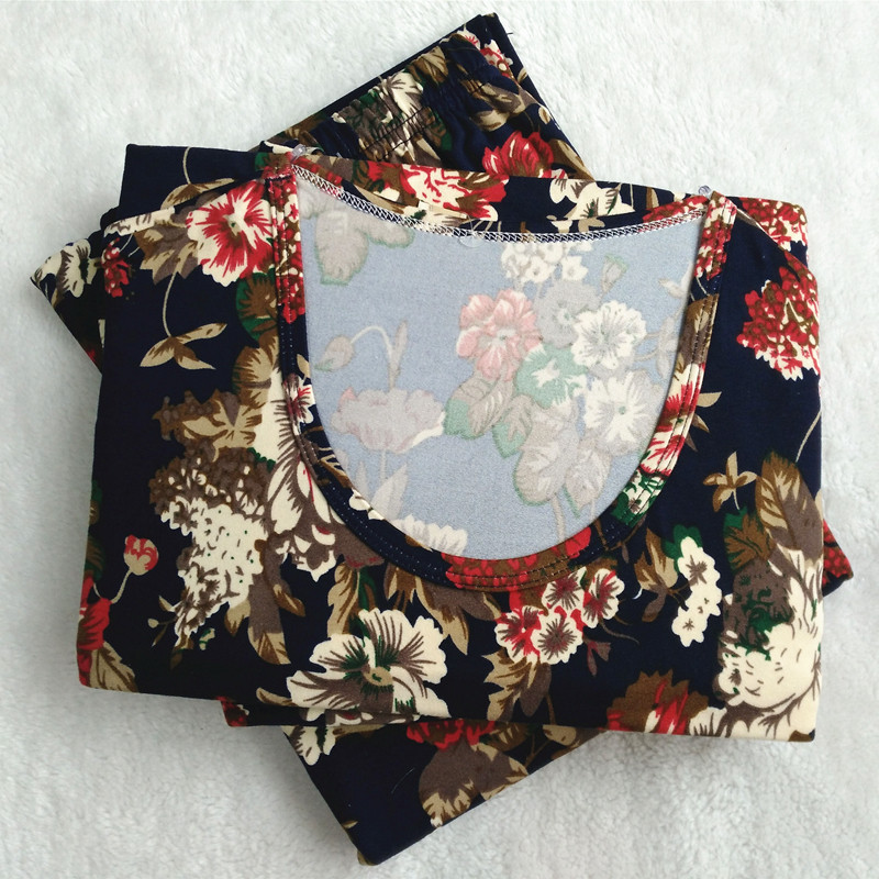 Round Collar Modell Autumn Clothes Sanitary Pants Woman High Bomb Plus Mast Size Mom Loose Print Middle Aged Cotton Sweatpants