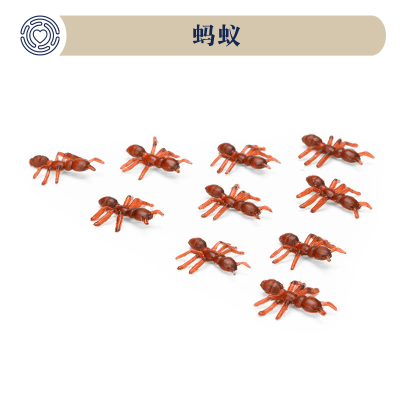 Boko Heart Psychological Sand Pan Sand Furniture Game Simulation Mini Ant Small Animal Scene Props Realistic models