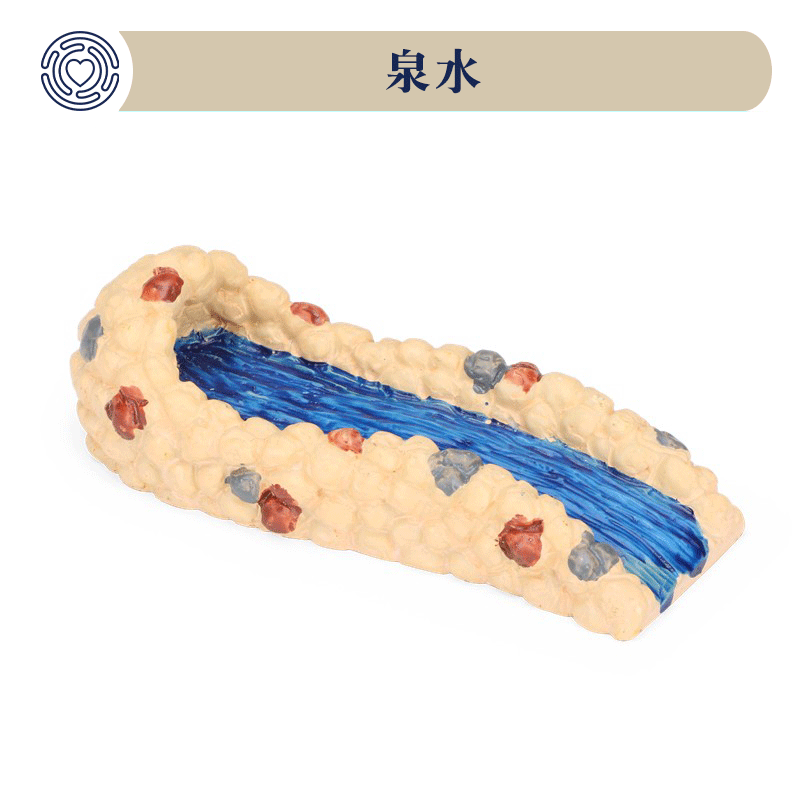 Boko Sand Trays Sandy Natural Matter Mini-Emulated Spring Water Mountain Resin Microminiature Landscape Toy Pendulum