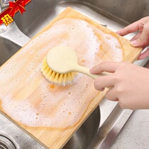 Non-stick pan brush does not hurt Pot Kitchen artifact dishwashing tool long handle scouring cloth strong cleaning brush durable large