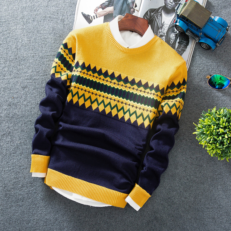 Spring and Autumn Big Boy Sweater for Teenagers Aged 13-18, Thin Knit Pullover for Middle School Students