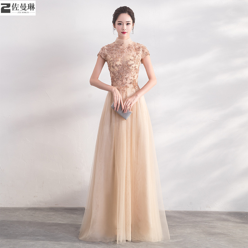Art Exam Dress, Female Vocal Performance Dress, Student Piano and Guzheng Exam Performance Dress, Broadcasting and Hosting Small Concert Attire