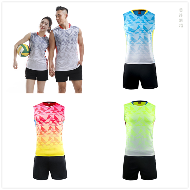 Volleyball clothes suit sleeveless men's women's air short sleeve group purchasing team clothes custom printed word competition clothes sports vest shorts