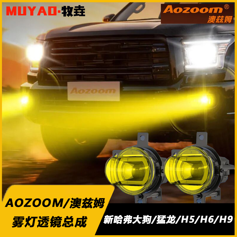 Aozmi New Haval Raptor Big Dog Fog Light H5 Third Generation H6S Second Generation H9 Golden Eye Dual Lens Front Fog Light