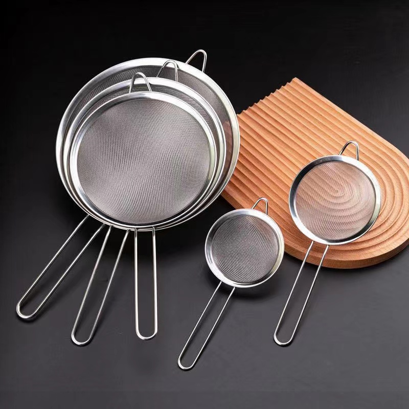 Stainless steel leak spoon filter screen household salvage sesame net leak large hedge fried soy milk filter
